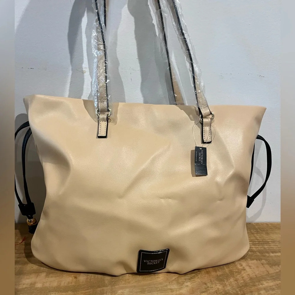 Victoria’s Secret NWT faux‎ leather tan large tote